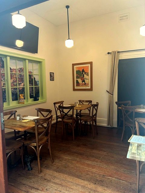 A dining nook inside the pub
